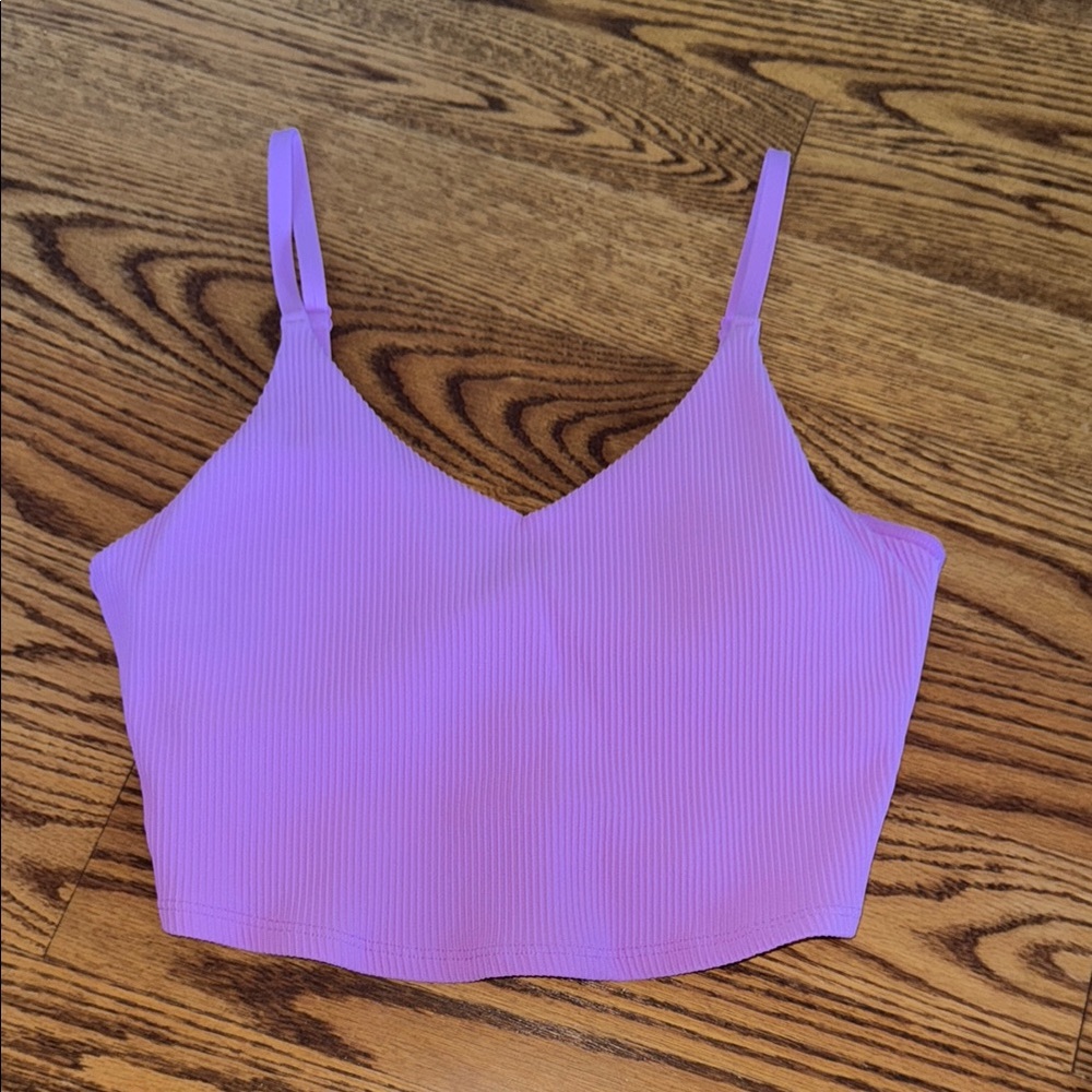 Athleta Purple Sleeveless Fitted Crop Camisole